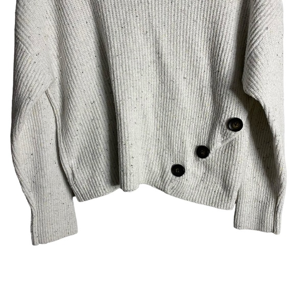 Yes Lola Women's Ivory Speckled Cowl Neck Knit Sweater - Picture 3 of 7